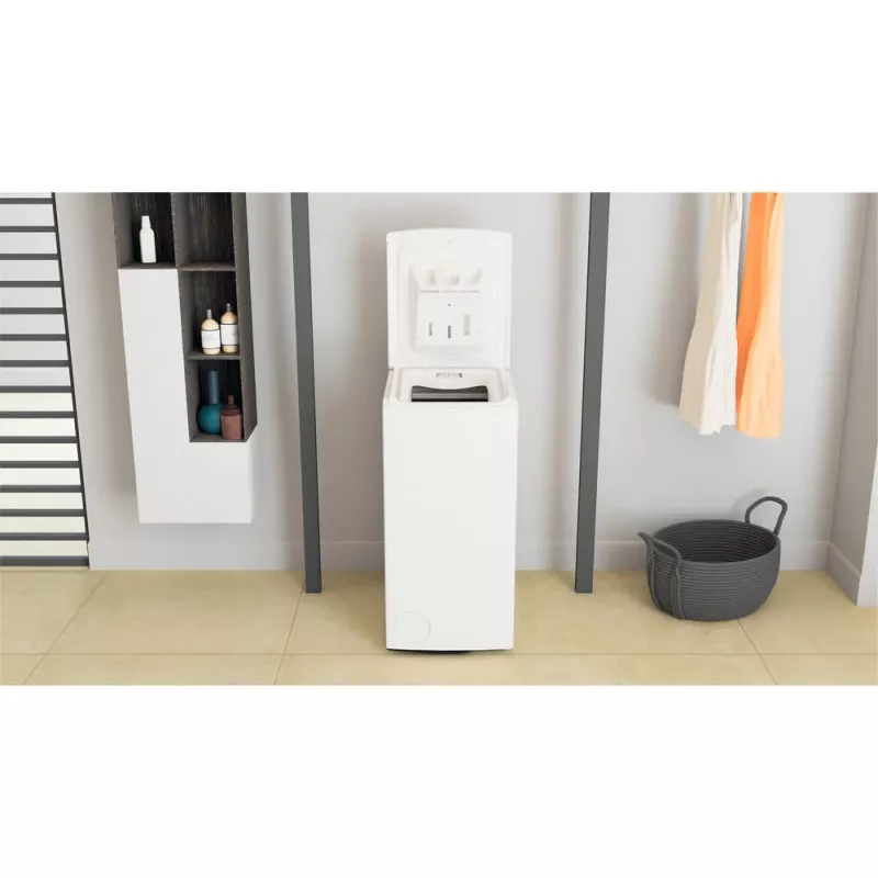 WHIRLPOOL TDLR 7231BS EU skalbyklė su viršutiniu pakrovimu, 7 kg, 1200 aps./min., energijos klasė D, plotis 40 cm, gylis 60 cm, inverterinis variklis