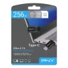 USB atmintukas PNY Elite-X 256 GB USB Type-C 3.2 Gen 1 (skaitymas 200 MB/s, rašymas 100 MB/s) Juodas