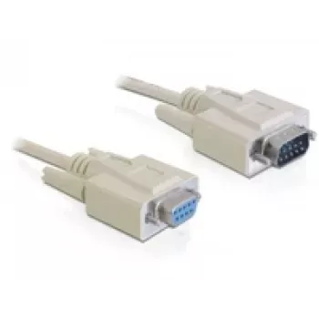 Serijinis kabelis DeLOCK RS-232 1m Smėlio spalvos DB-9 82984