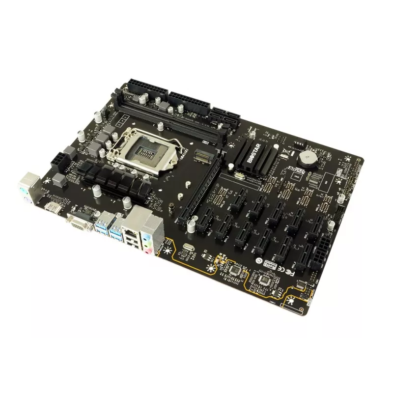 Motininė plokštė BIOSTAR TB360-BTC PRO 2.0 ATX Intel B360, LGA 1151, 2x DIMM DDR4 iki 32GB, 11x PCIe x1 + 1x PCIe x16, M.2, SATA III, USB-A