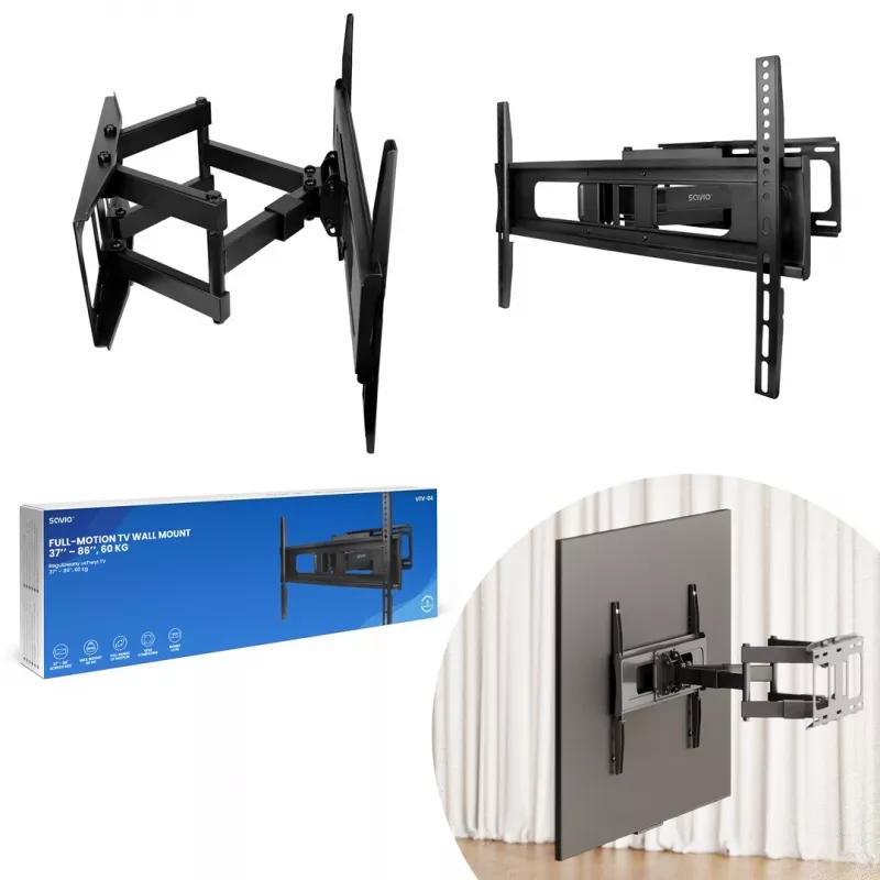 Savio UTV-04 TV laikiklis/stovas 2,18 m (86 inch) juodas