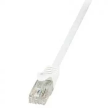 LogiLink CP2111U RJ45 tinklo kabelis, jungiamasis kabelis CAT 6 U/UTP 20,00 m baltas su apsauga nuo užsifiksavimo