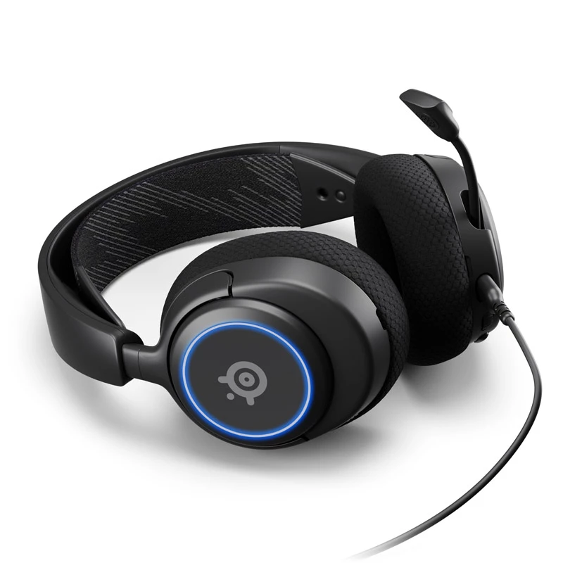 Steelseries Arctis Nova 3 ausinės, laidinės, lankeliu, žaidimams, USB Type-C, juodos