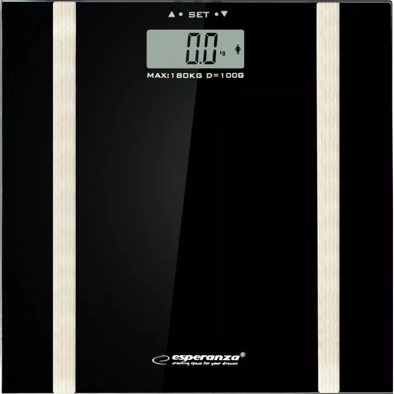 Asmeninės kūno svorio svarstyklės Esperanza EBS018K – elektroninės, 180 kg, juodos