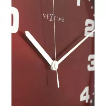 NeXtime klok 3053ro Dash Red, Ø35 cm, sieninis, raudonas/sidabrinis