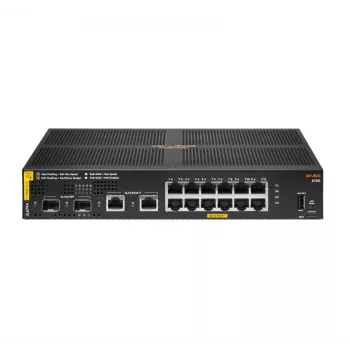 HPE Aruba Networking 6100 12G Class4 PoE 2G/2SFP+ 139W valdomas L3 gigabitinis Ethernet (10/100/1000) maitinimas per Ethernet (PoE) 1U juodas