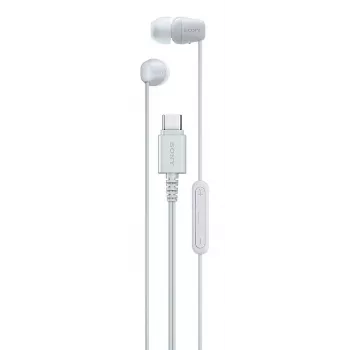 Sony IER-EX15C ausinės, laidinės, į ausis, skambučiai/muzika, USB Type-C, baltos