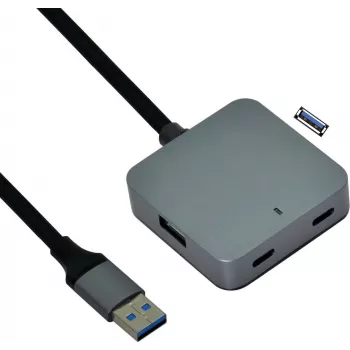 USB Hub VALUE 12.99.1124 USB 3.2 Gen 1 Type-A juodas 5m