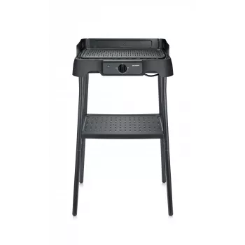 Elektrinis stalinis grilis SEVERIN PG 8596, 2000 W, stačiakampė grotelė, juodas, sukamasis valdiklis