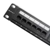 Patch panel RACK 24 prievadų, kat.6 UTP