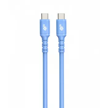 USB C – USB C laidas 1 m, silikoninis, mėlynas
