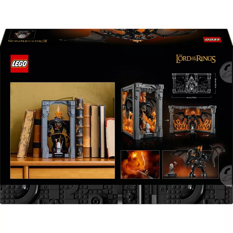LEGO ICONS 10367 „Žiedų valdovas: Balrogas“ knygų lentynos intarpas
