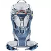 Nešiojama kuprinė vaikui DEUTER Kid Comfort Active mėlyna, poliamidas, iki 22 kg, saulės stogelis, pėdų atrama, VariQuick, Lite Air
