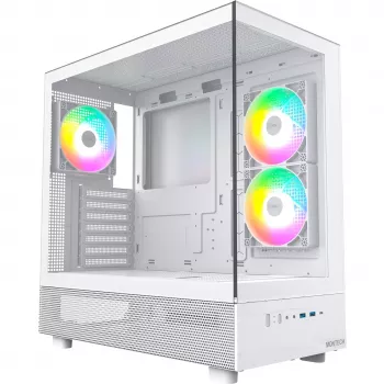 Montech XR Midi-Tower, grūdintas stiklas - balta