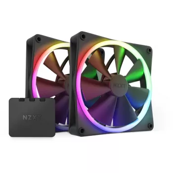 Ventiliatorių rinkinys NZXT F140 RGB TWIN 14 cm Juodas 500-1800 RPM Fluid Dynamic Bearing