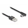 DeLOCK USB 2.0 laidas USB-A kištukas į USB-C kištuką kampuotas 0,5 m juodas