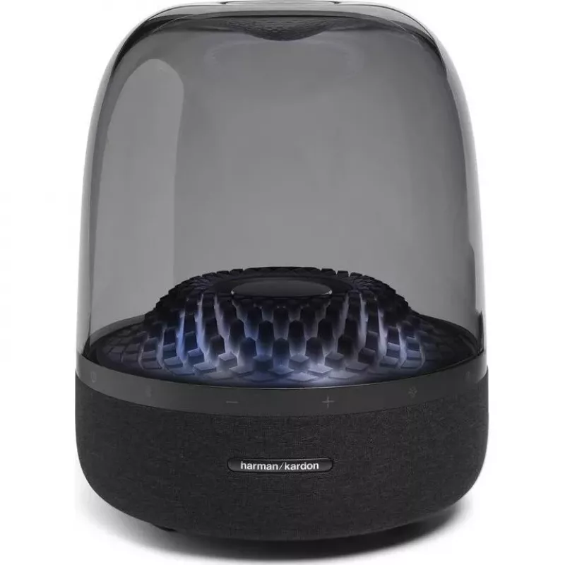 Belaidis garsiakalbis Harman/Kardon Aura Studio 4 — 100 W, 3 tvarkyklės, 45–20000 Hz, juoda/permatoma