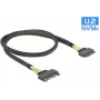 DeLOCK vidinis SAS kabelis - 2x SFF-8639 (M) į 2x SFF-8639 (W) - 1,0 m - juodas (84518)