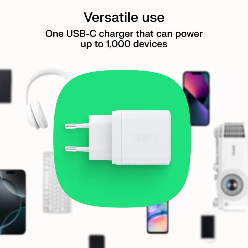 Green Cell PowerSource Solo30 30W USB-C maitinimo adapteris baltas