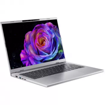 Nešiojamas kompiuteris Acer Aspire 14 AI A14-61M-R4US — 14 colių WUXGA, AMD Ryzen AI 5 330 3,4 GHz, 16 GB LPDDR5x, 1 TB SSD, Windows 11 Home, sidabrinis