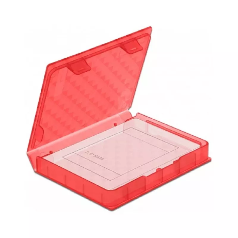 Apsauginis dėklas DeLOCK 18370 raudonas 2,5 inch HDD/SSD