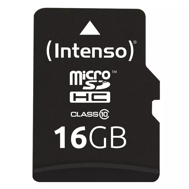 INTENSO atminties kortelė Micro SDHC 16GB C10 su adapteriu 3413470