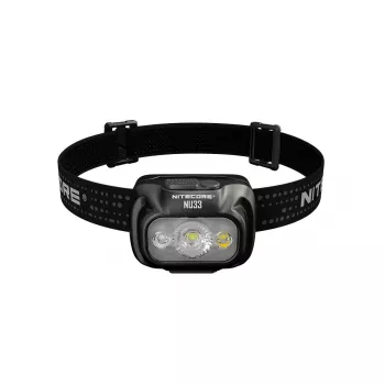 Kaktinė lemputė Nitecore NU33, juoda, 3 LED, 700 lm, aliuminis, USB įkraunama, IP66