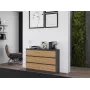 Komoda Top e shop M6 120 — Antracitas/Ąžuolas, 6 stalčių, 1200×300×770 mm, medžio drožlių plokštė