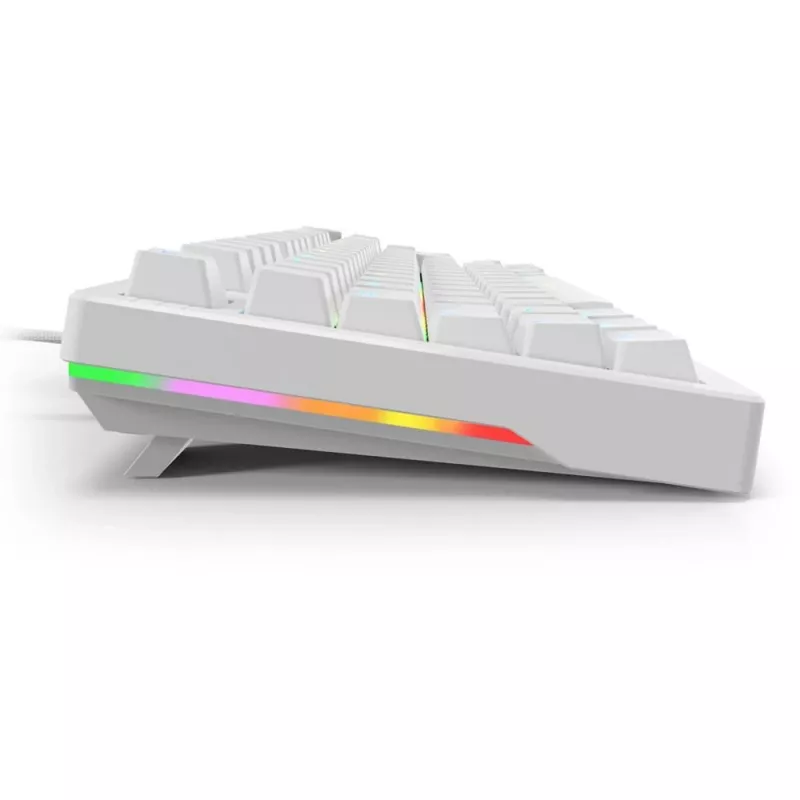 Klaviatūra Sharkoon SGK25 75% QWERTZ USB laidas RGB LED balta
