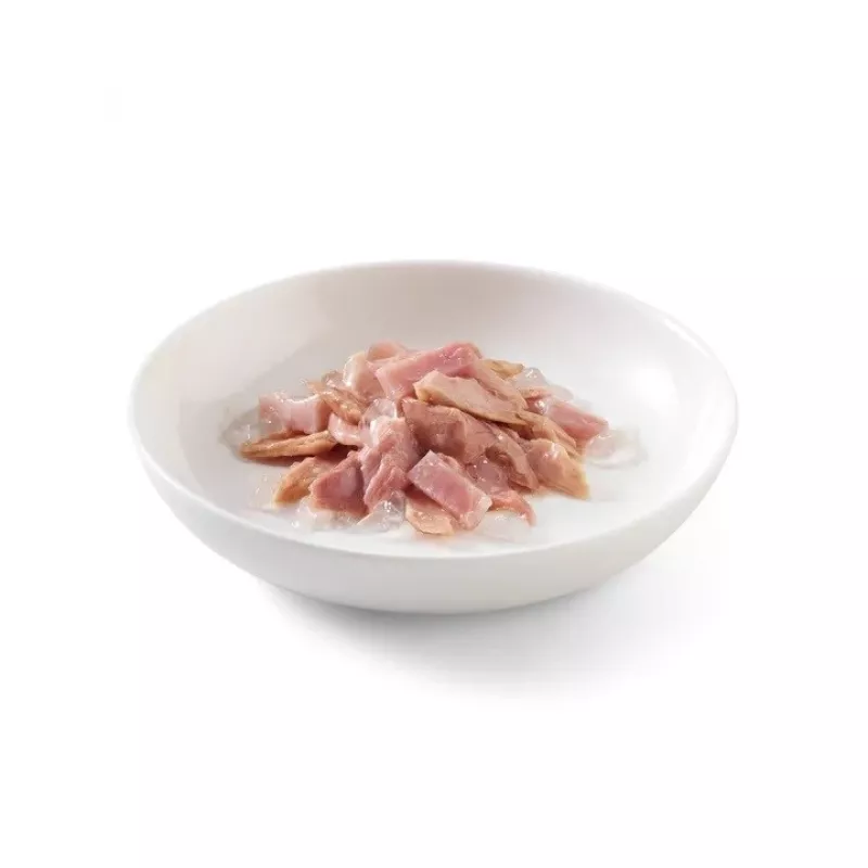 SCHESIR drebučiuose Tunas su kumpiu - šlapias kačių ėdalas - 85 g