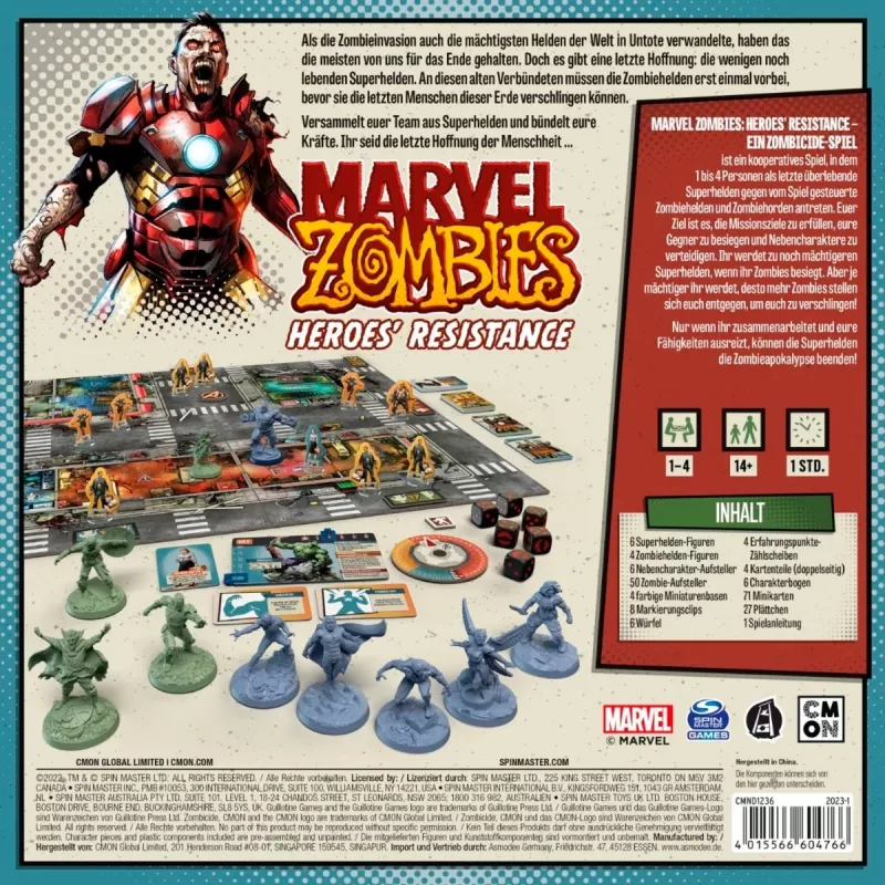 Stalo žaidimas Asmodee Marvel Zombies Heroes' Resistance – kooperacinis miniatiūrų Zombicide krosoveris
