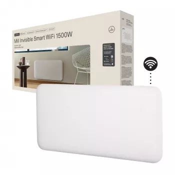 Mill Invisible Smart WiFi šildytuvas PA1500WIFI4 | 1500 W | 18-22 m² | Baltas | IPX4