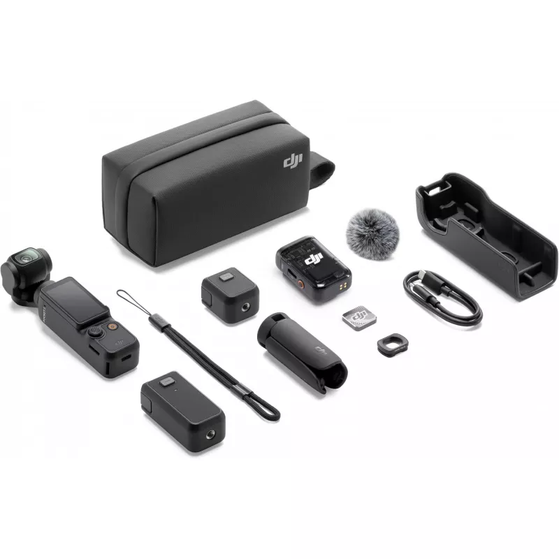 DJI Osmo Pocket 3 Creator Combo – 1 CMOS gimbalinė kamera, 4K/120fps, 2 colių OLED jutiklinis ekranas