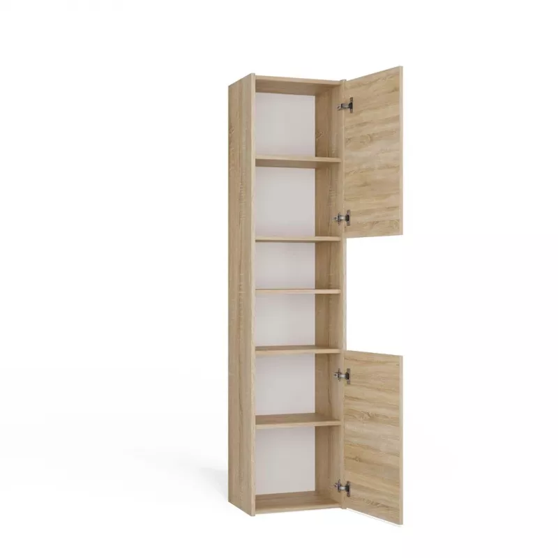 Vonios spintelė stovima Top e shop S40 SONOMA ąžuolinė, 6 lentynos, 400×300×1700 mm