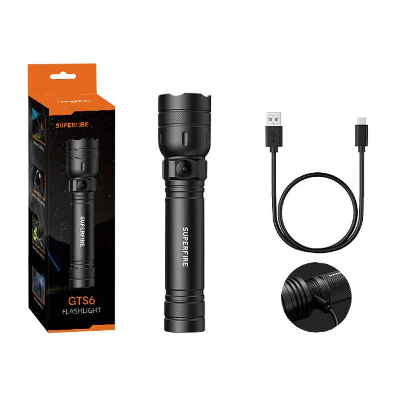 Žibintuvėlis Superfire GTS6 360 lm USB-C 7 W nešiojamas rankinis