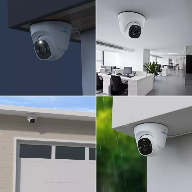 IP stebėjimo kamera Reolink P344 Dome — 12 MP (4512×2512), 4 mm objektyvas, PoE/DC, IP67, 30 m IR, Baltas kupolas, 100°×50° matymo kampai