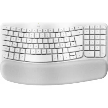 Klaviatūra Logitech Wave Keys for Mac QWERTZ vokiška balta