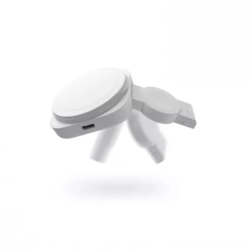 ZENS 2 viename „MagSafe“ ir „Watch“ kelioninis įkroviklis baltas