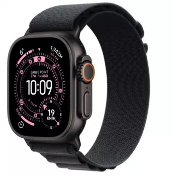Apple Watch Ultra 3 GPS + Cellular 49mm Juodas Titanio Korpusas su Juoda Alpine Loop Vidutinė