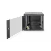 DIGITUS Professional Unique DN-19 09U-6/6-SW - Tinklo spinta - montuojama ant sienos - Juoda, RAL 9005 - 9U - 48,3 cm (19 inch)