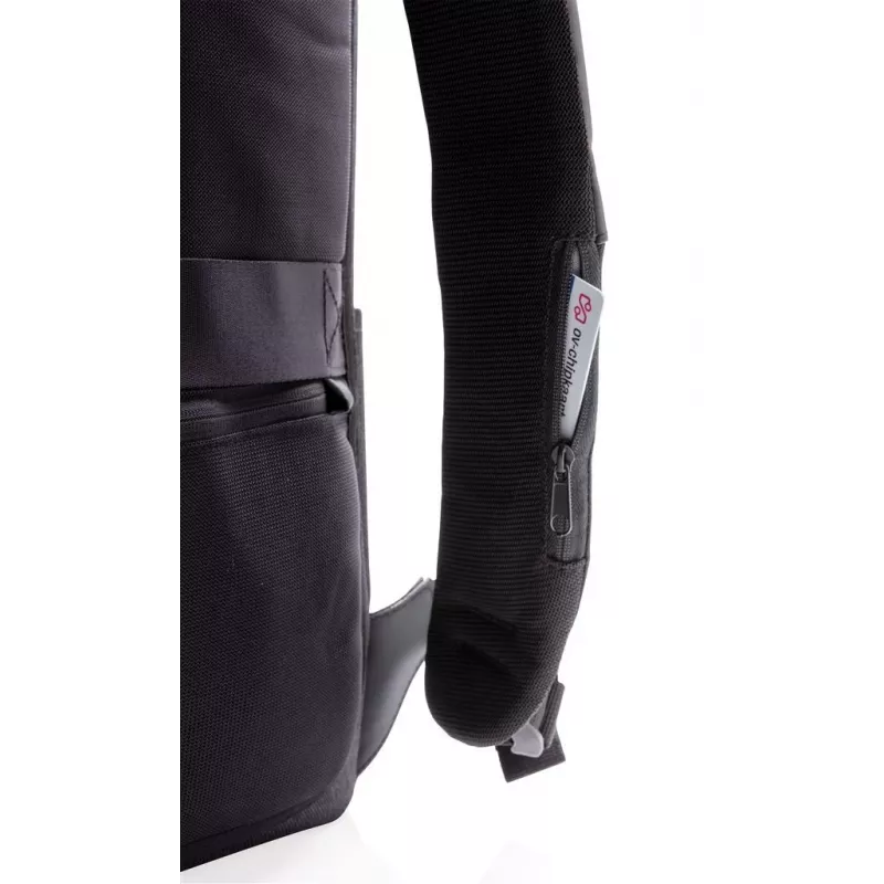 Kuprinė XDDESIGN Urban Lite Black – 21 L (išplečiama iki 27 L), 15,6 colių nešiojamojo kompiuterio skyrius, atspari vandeniui, vežimėlio diržas