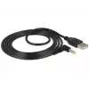 Maitinimo laidas DeLOCK 85544 USB A 1,5 m Juodas