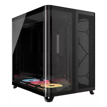 Corsair AIR 5400 LX-R RGB iCUE LINK Midi Tower Juoda