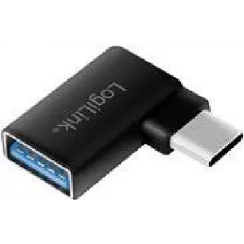 Logilink USB adapteris USB-C (kištukas) kampuotas į USB (lizdas) USB 3.2 Gen 1 5 V 3 A juodas (AU0055)