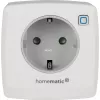 Homematic IP HMIP-PSM-2 išmanusis kištukinis jungiklis su energijos stebėjimu, baltas, IP20, 3680 W