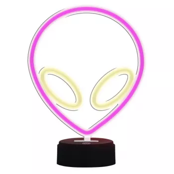 Stalinė lempa MANTA SNL86PK Style Neon Lights UFO Pink – dekoratyvinė neoninė rožinė lempa