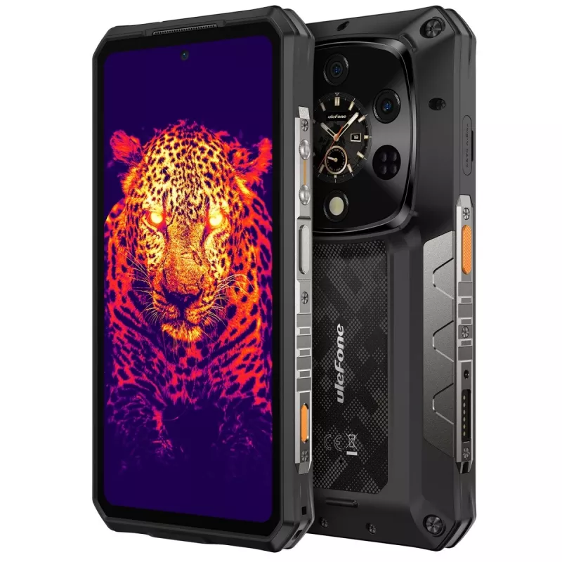 Atsparus išmanusis telefonas UleFone Armor 28 Ultra Thermal 5G — 16 GB RAM, 1 TB atminties, juodas