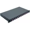 Tinklo kabelis Helos LWL 19 colių Splice Box 12 x LC Duplex OM4 375559 juoda