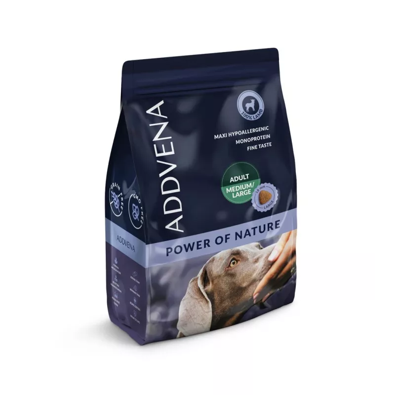 ADDVENA Power of Nature Adult Medium/Large ėriena - sausas šunų ėdalas - 2,5 kg