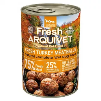 ARQUIVET Fresh Turkey Meatballs šlapias šunų maistas - 400g